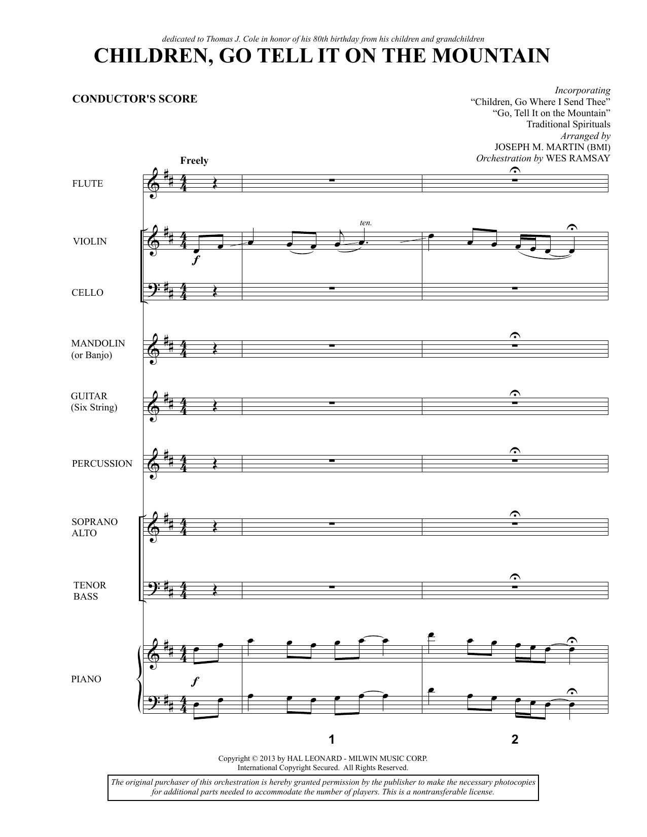 Produktbild zu: Children, Go Tell It on the Mountain - Full Score