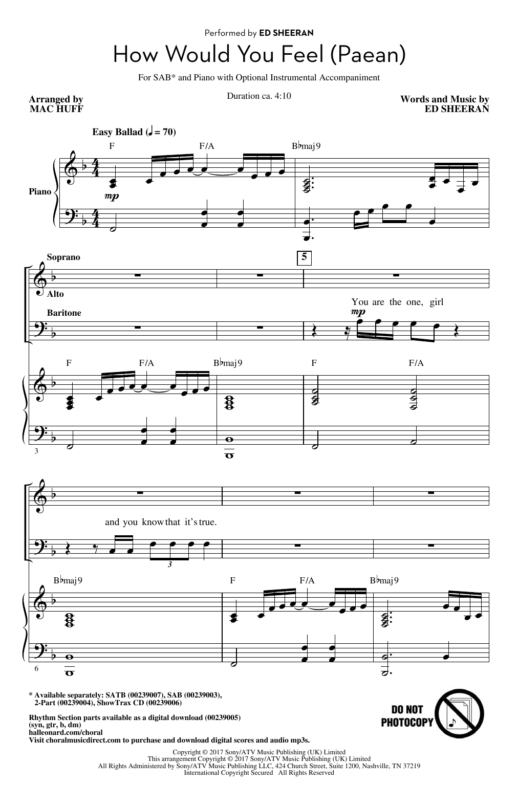 Produktgalerie: Seite 1 von 1 How Would You Feel (Paean) (arr. Mac Huff), Ed Sheeran, Chor