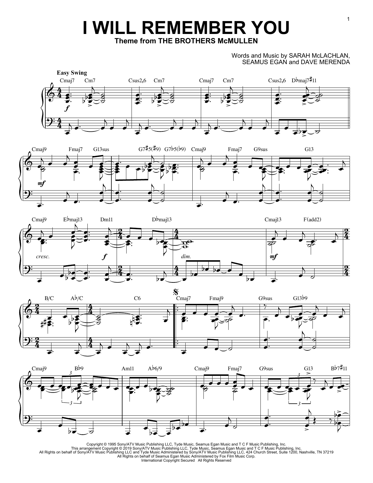 Product picture to: I Will Remember You [Jazz version]