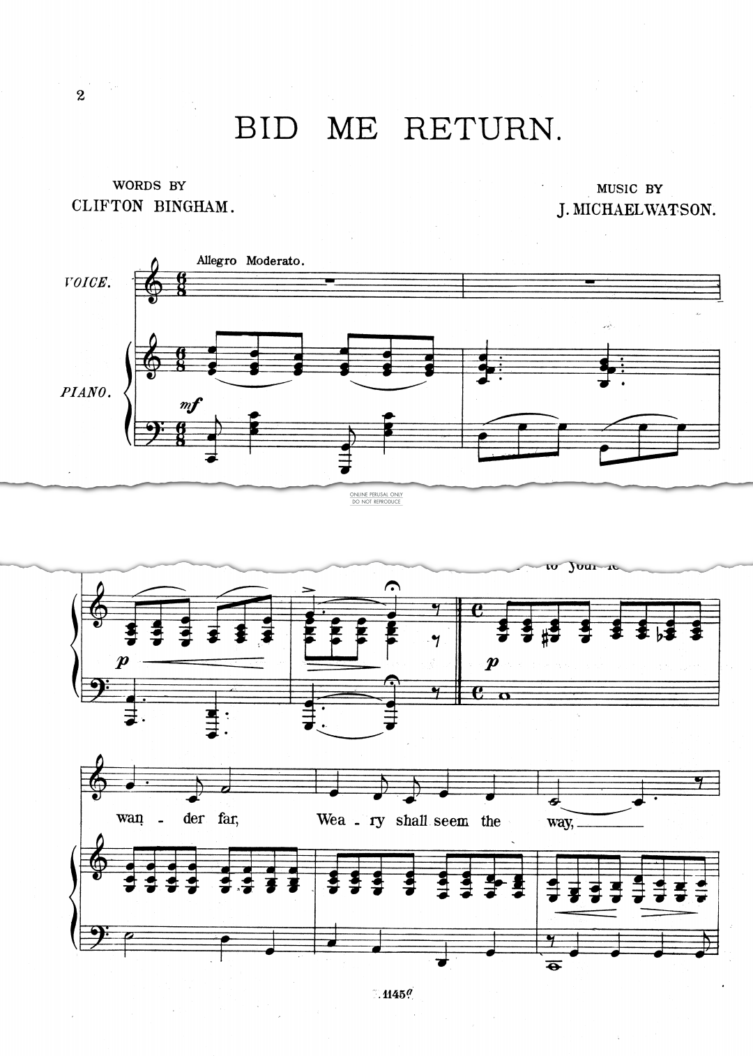 Produktgalerie: Seite 1 von 1 Bid Me Return, Michael Watson, Gesang, Klavier