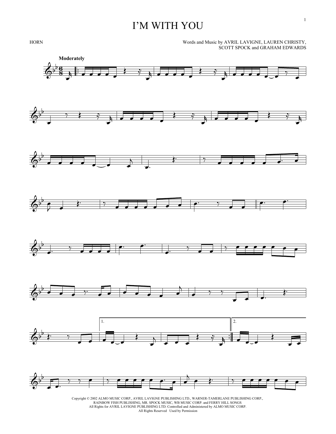 Produktgalerie: Seite 1 von 1 I'm With You, Avril Lavigne, Horn