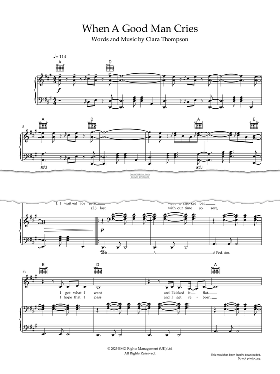 Produktgalerie: Seite 1 von 1 When A Good Man Cries, CMAT, Gesang, Gitarre, Klavier
