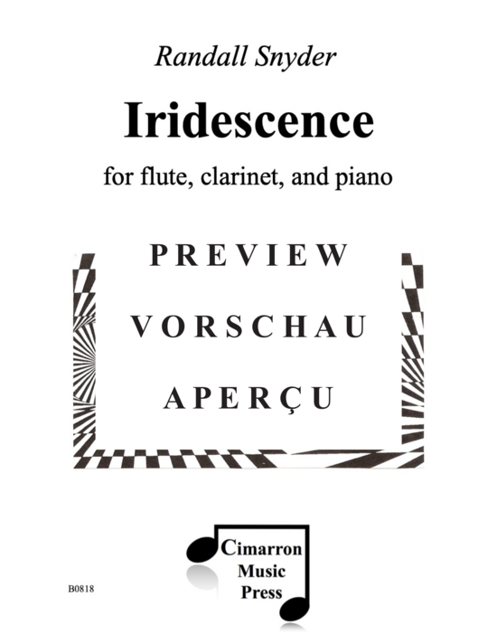 Product gallery: Page 2 of 20 Iridescence , , (flute, clarinet and piano)