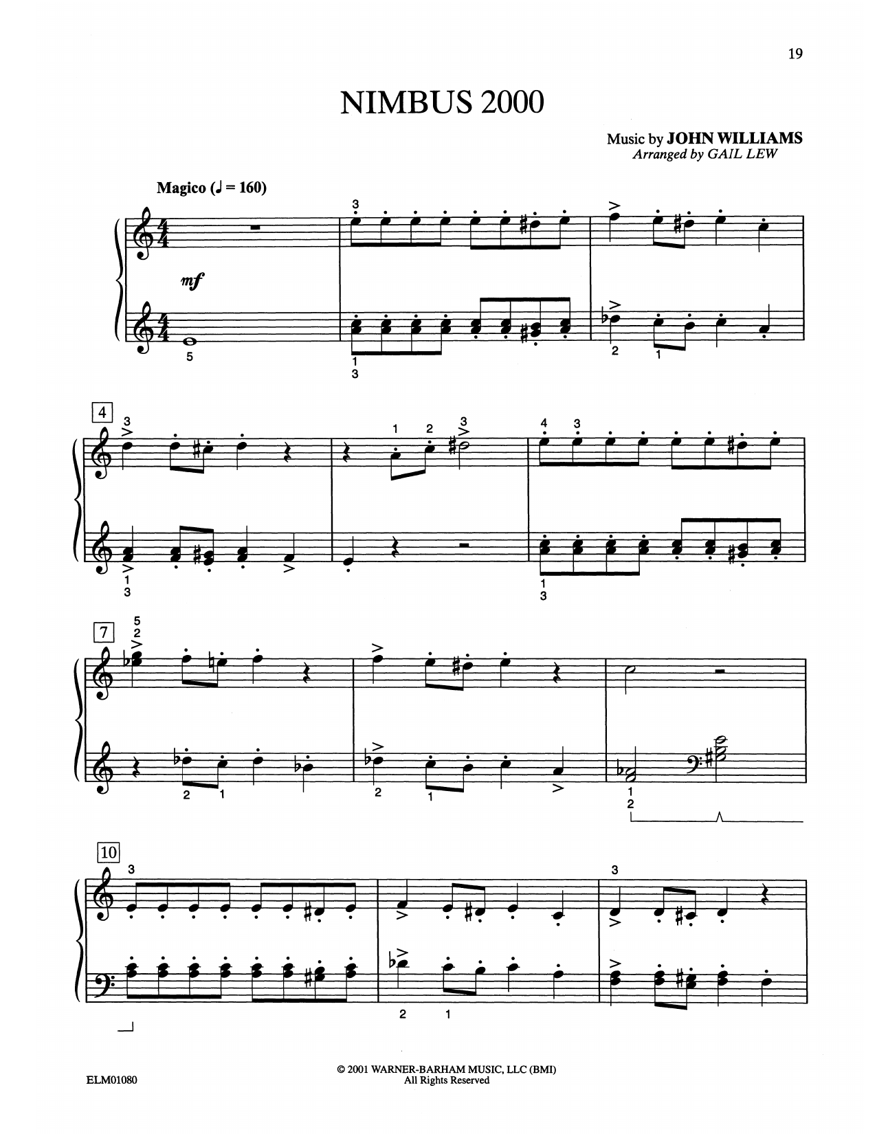 Produktbild zu: Nimbus 2000 (from Harry Potter) (arr. Gail Lew)