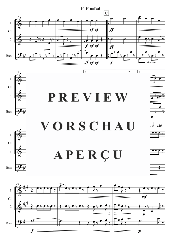 gallery: Hanukkah, , Woodwind Trio: Two Clarinets and Bassoon