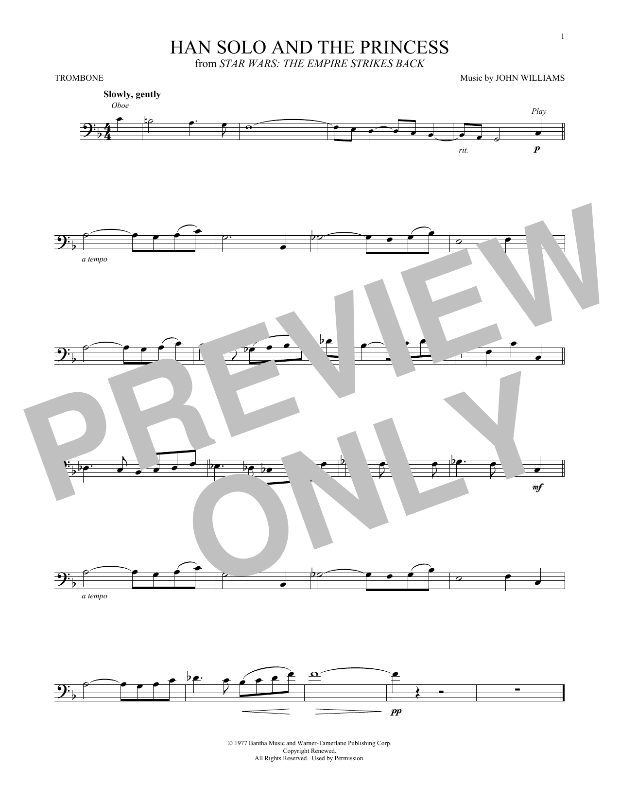 Product gallery: Page 1 of 1 Han Solo And The Princess (from Star Wars: The Empire Strikes Back), John Williams