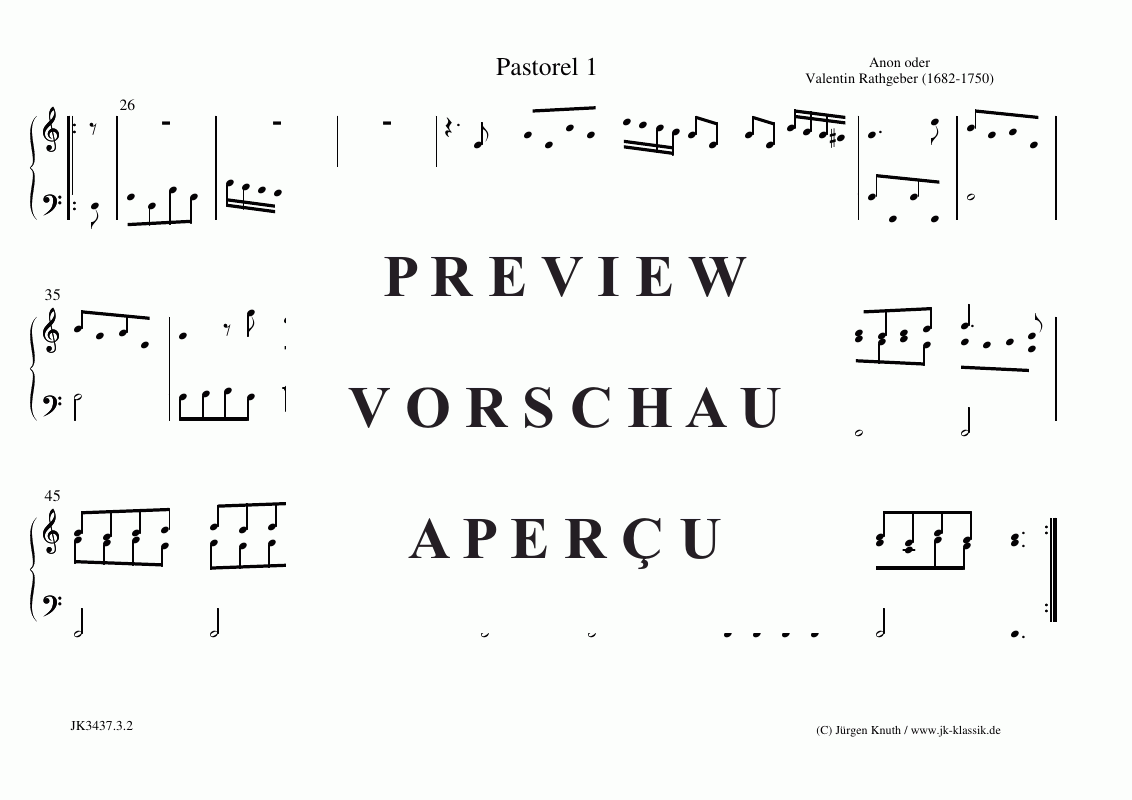 Produktgalerie: Seite 7 von 11 Orgelstücke, 9 Pastorell, 2 Pastorella, Praeambulum , , (Orgel/Klavier Solo)