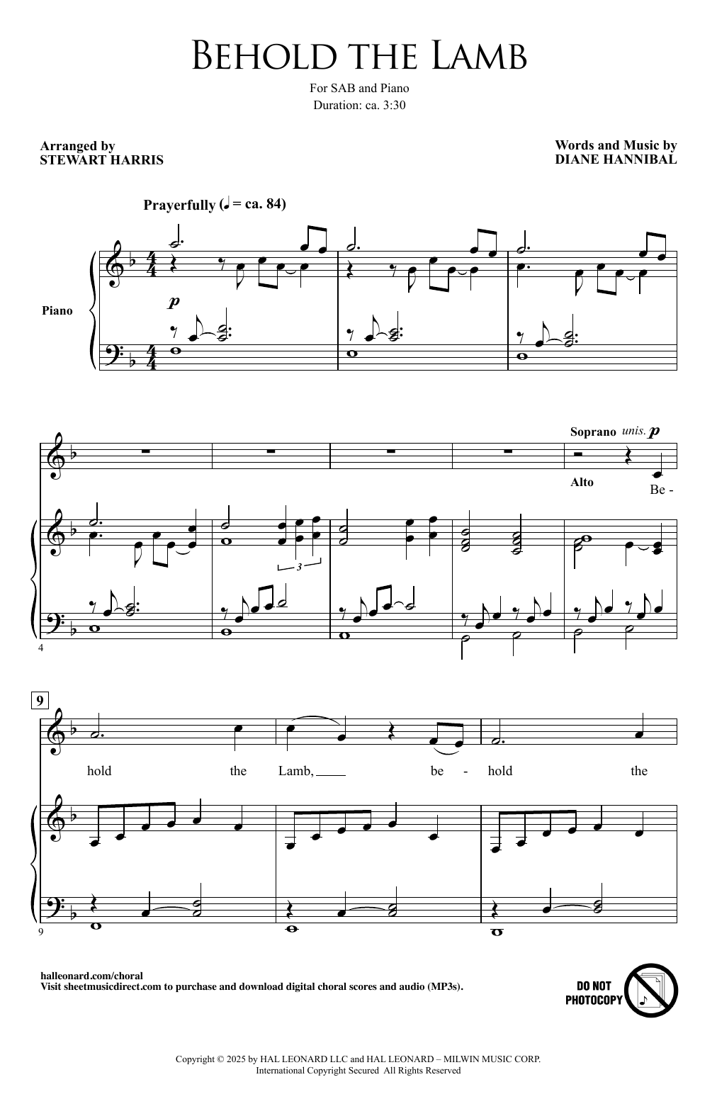 Produktgalerie: Seite 1 von 1 Behold The Lamb (arr. Stewart Harris), Diane Hannibal, Chor
