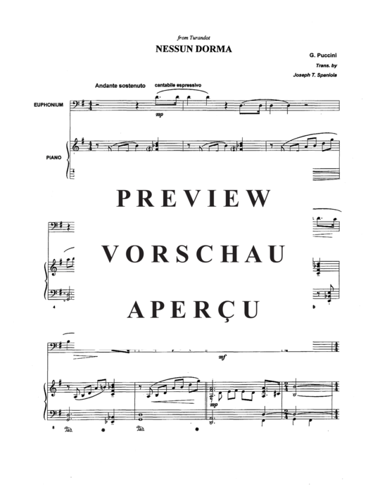 Product gallery: Page 14 of 21 Four Puccini Arias , , (euphonium + piano)