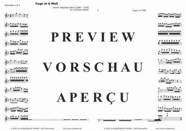 Product gallery: Page 4 of 9 Fuge in G Moll, , (Clarinet Quintet)