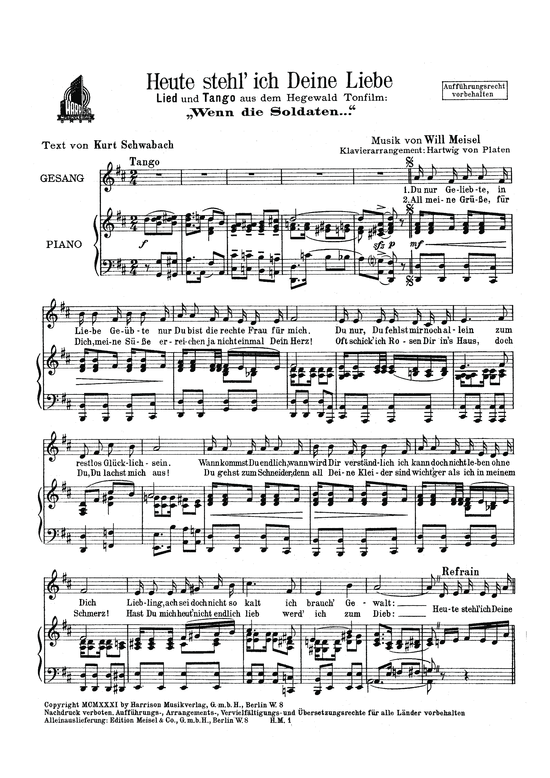 Produktbild zu: Heut stehl ich Deine Liebeaus: Wenn die Soldaten (Film)