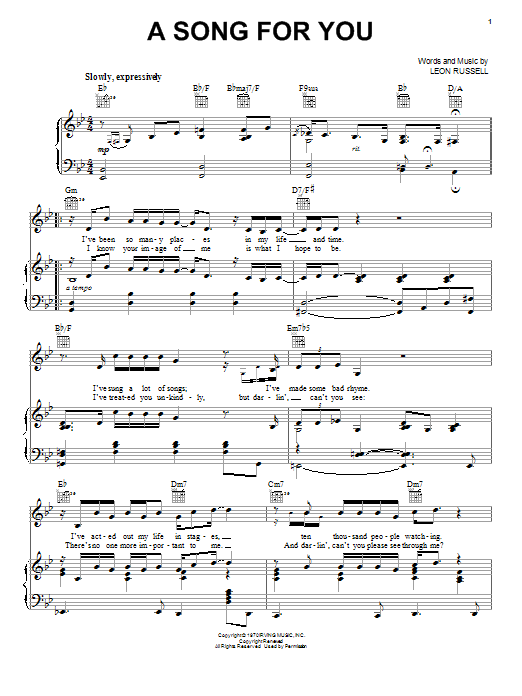 Produktbild zu: A Song For You