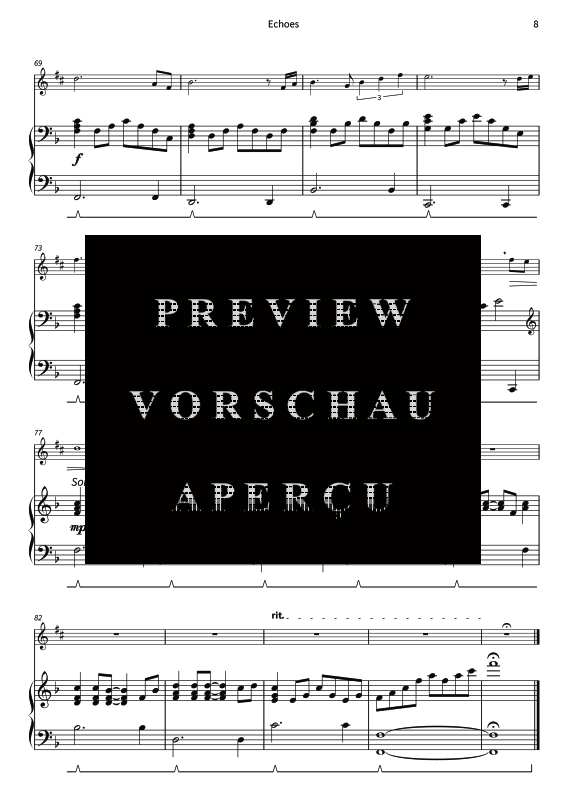Produktgalerie: Seite 10 von 11 Echoes - Gentle Melodies for Weddings, Church, and Other Occasions, , Altsaxophon und Klavier
