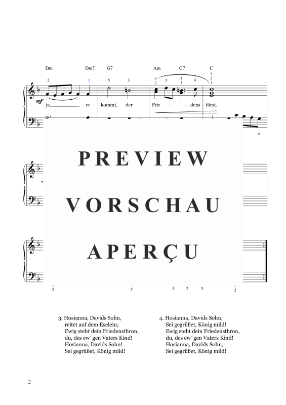 Produktgalerie: Seite 3 von 3 Tochter Zion, freue dich, Traditional, Klavier Solo