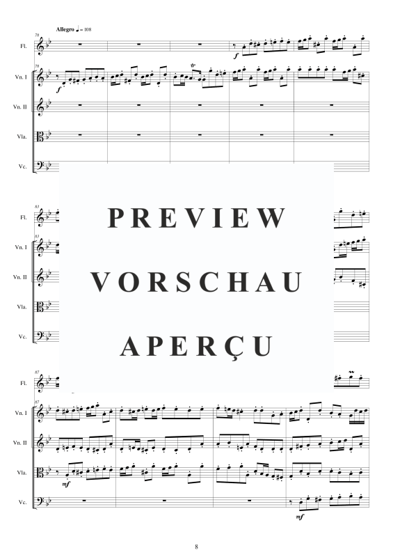 Produktgalerie: Seite 9 von 11 Concerto No.11 to 5 in G-Moll Op.5, , Querflöte Solo und Streicher Ensemble