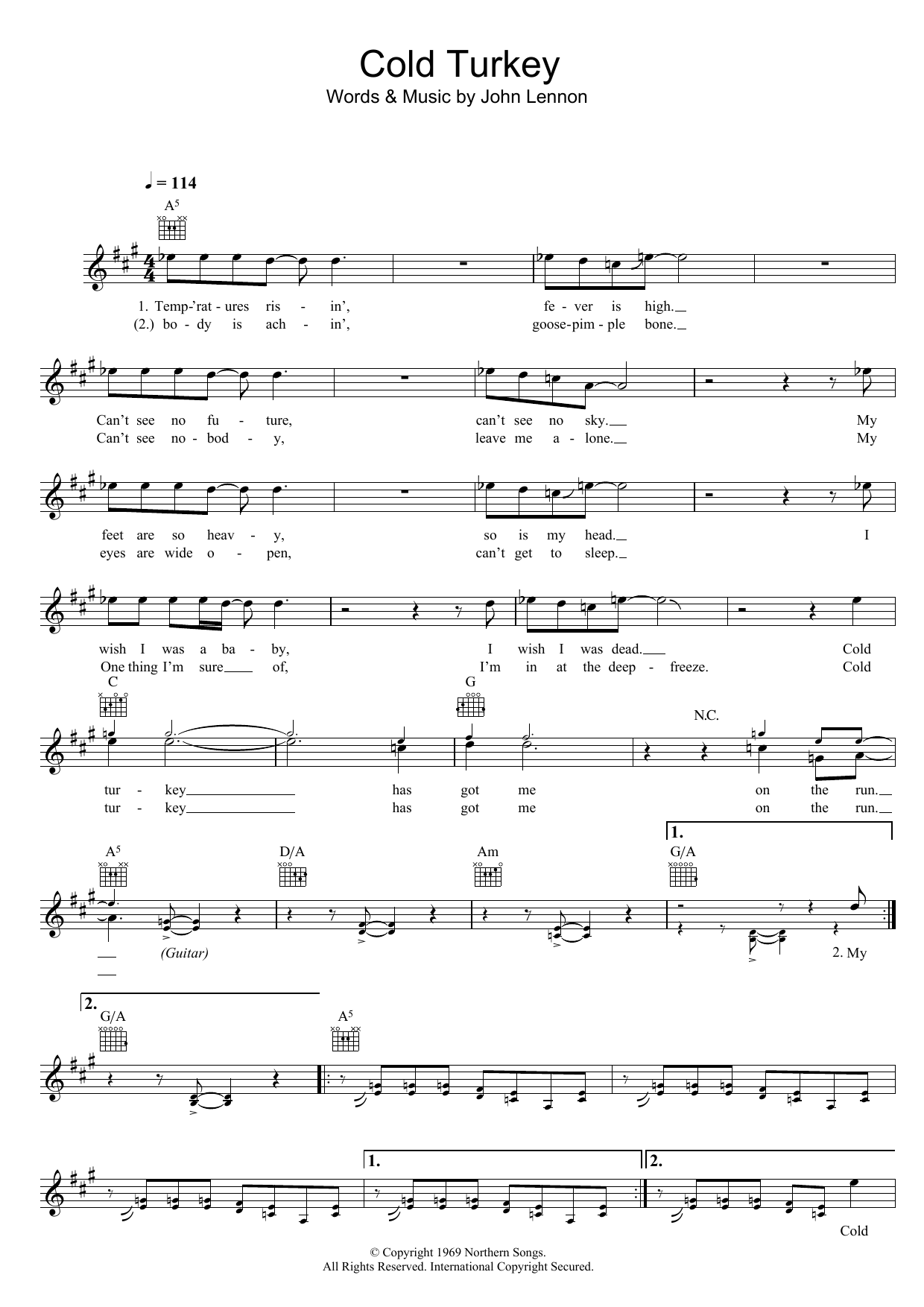 Produktgalerie: Seite 1 von 1 Cold Turkey, John Lennon, Melodieinstrument