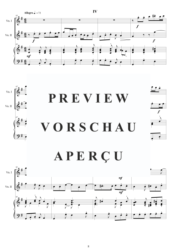 Produktgalerie: Seite 9 von 11 Trio Sonata No.7 in G-Dur Op.1, , 2 Violinen und Cembalo