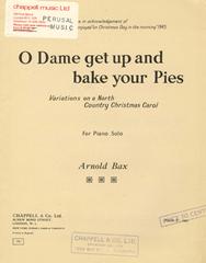 cover: O Dame Get Up And Bake Your Pies, Arnold Bax, Klavier