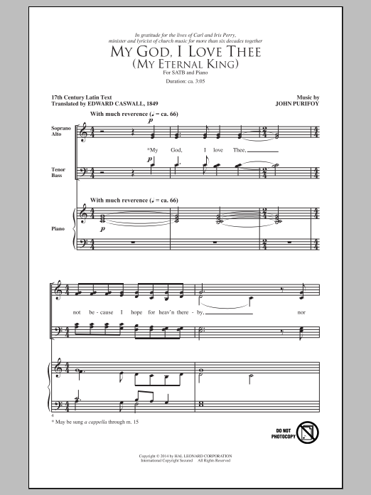 Produktbild zu: My God, I Love Thee (My Eternal King)