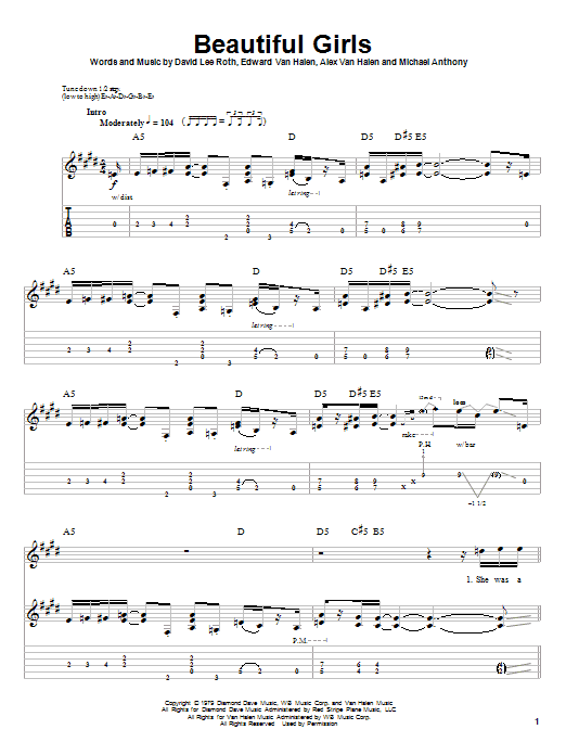 Produktgalerie: Seite 1 von 1 Beautiful Girls, Van Halen, Gitarre