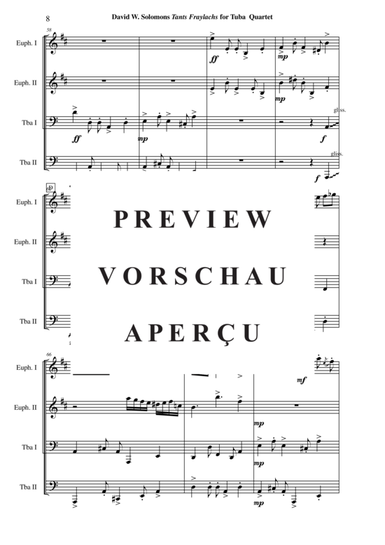 Product gallery: Page 9 of 21 Tants Fraylachs , , (2 Euphoniums in B + 2 Tubas in C)