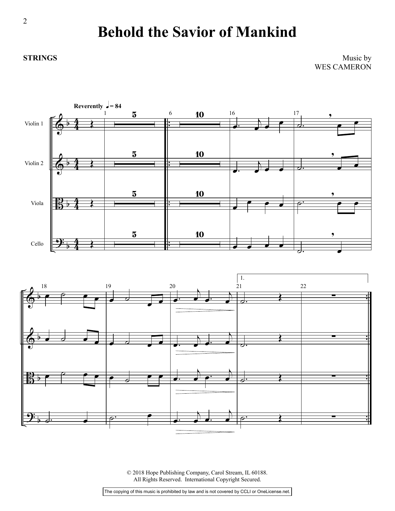 Product picture to: Behold the Savior of Mankind - Full Score