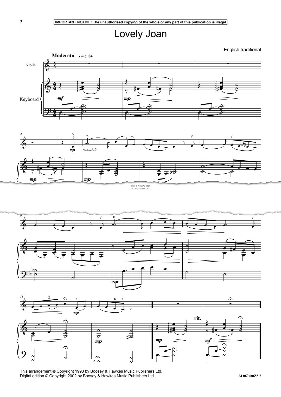 Produktgalerie: Seite 1 von 1 Lovely Joan, Traditional, Keyboard, Violine