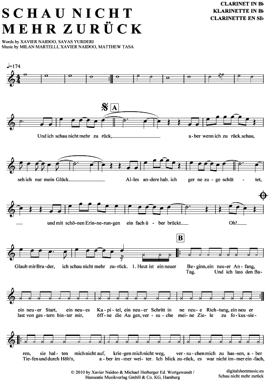 Product picture to: Schau nicht mehr zurück Xavas