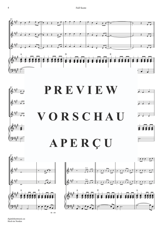 Produktgalerie: Seite 5 von 11 Hoch im Norden, Santiano, (Violinen Trio + Klavier)