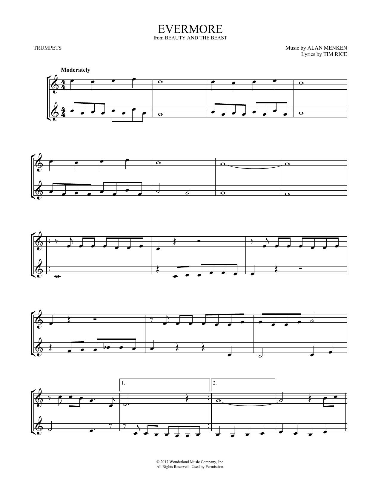 Produktgalerie: Seite 1 von 1 Evermore (from Beauty and the Beast) (arr. Mark Phillips), Josh Groban, Trompete