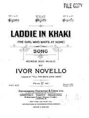 cover: Laddie In Khaki, Ivor Novello, Gesang, Klavier