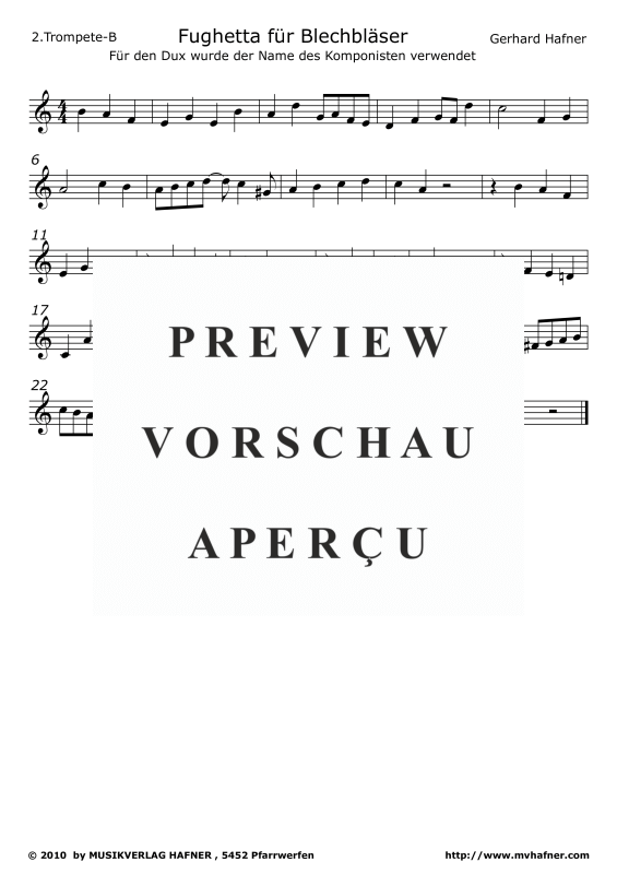 Produktgalerie: Seite 9 von 11 Fughetta für Blechbläser, , (Blechbläser Quartett)