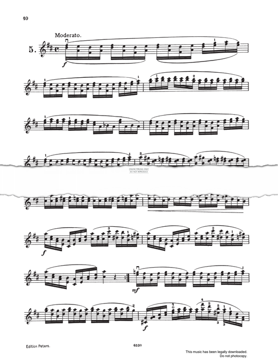 Produktgalerie: Seite 1 von 1 Etude 5 Moderato (from 'Etudes Brilliantes Op.73'), Charles Dancla, Violine