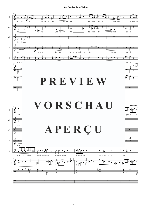 Produktgalerie: Seite 3 von 11 Ave Domine Jesu Christe, , Gemischter Chor SAATB und Orgel