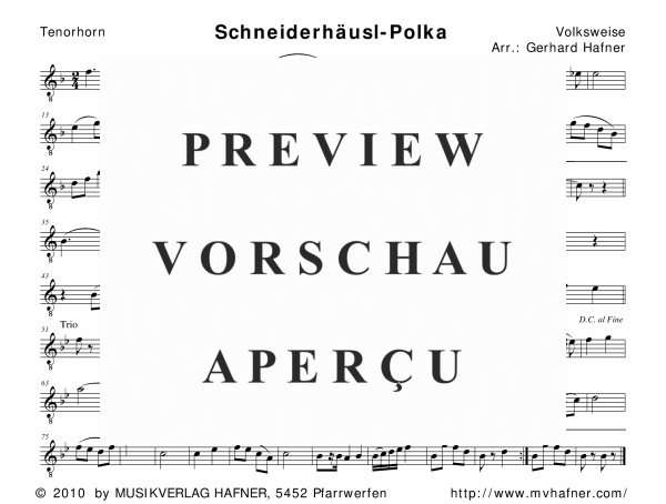 gallery: Schneiderhäusl-Polka, , (woodwind and brass)