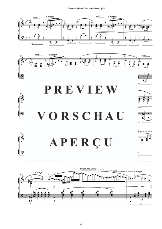 Produktgalerie: Seite 5 von 11 4 Balladen für Klavier - Vollständige Partituren, , Klavier Solo