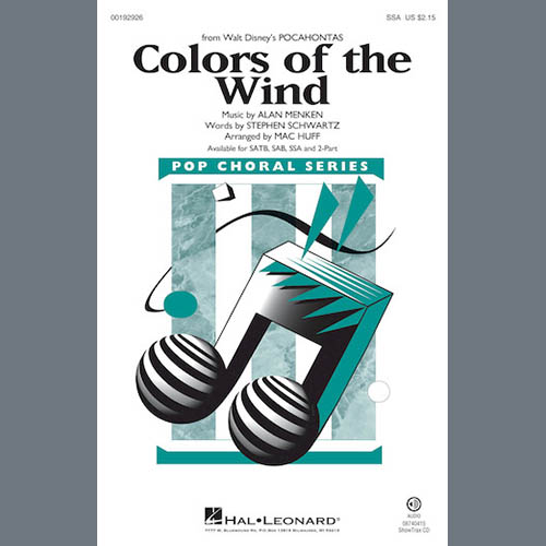 Product picture to: Colors Of The Wind (from Pocahontas) (arr. Mac Huff)