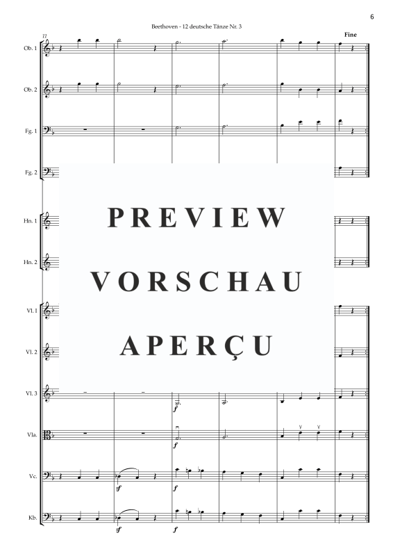 Produktgalerie: Seite 8 von 11 Deutscher Tanz Nr. 3, , Jugendkammerorchester