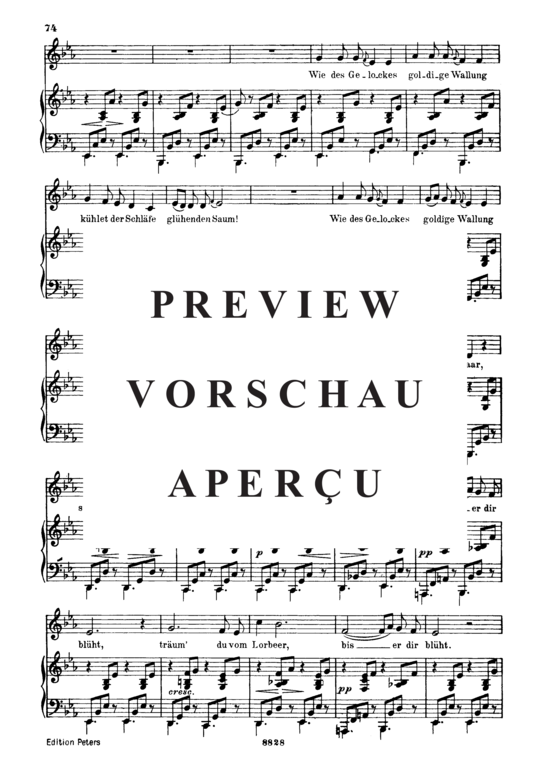Product gallery: Page 4 of 6 Wiegenlied D.867 Wie sich der Äuglein, , Low Voice and Piano