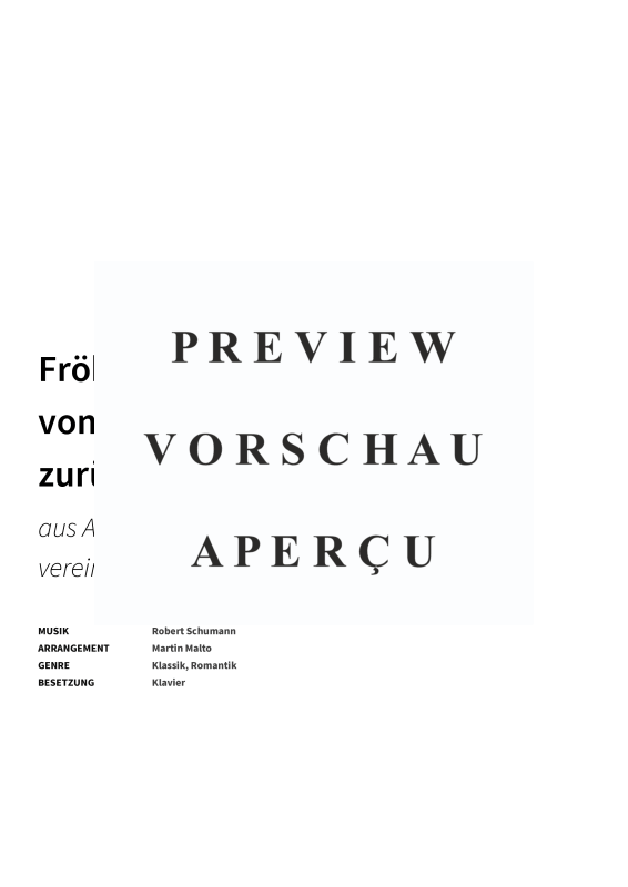 Produktgalerie: Seite 3 von 5 Fröhlicher Landmann, von der Arbeit zurückkehrend - aus Album für die Jugend op. 68 Nr. 10 - vereinfachte Klavierfassung, , Klavier Solo