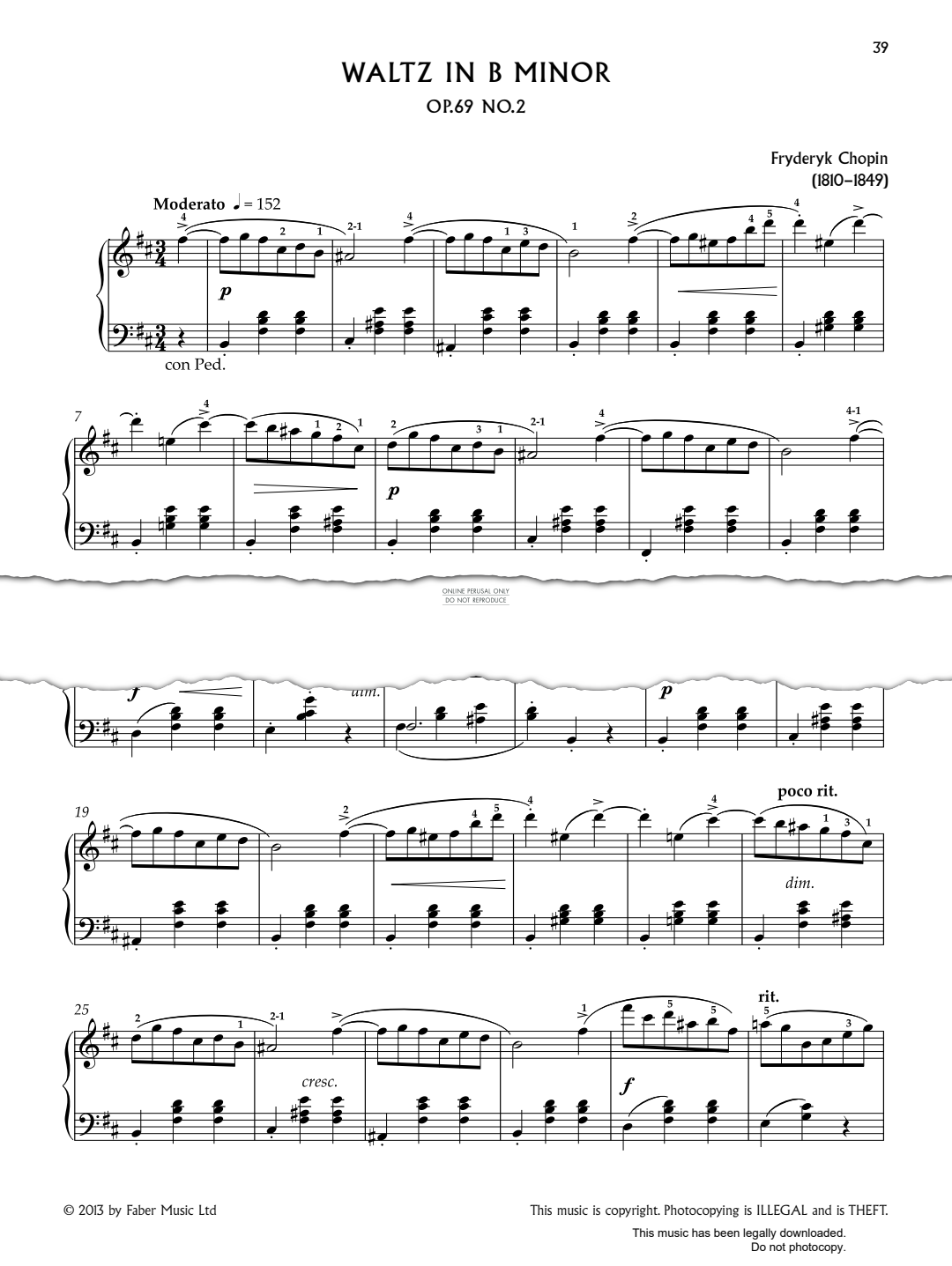 Product picture to: Waltz In B Minor Op.69, No.2