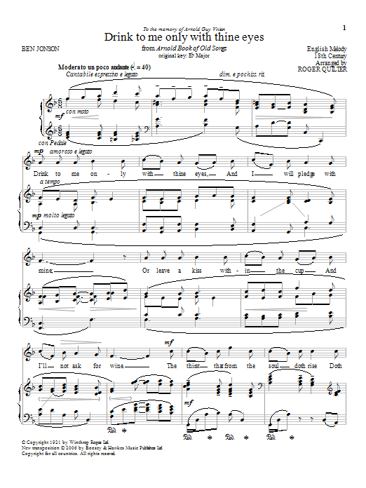 Produktbild zu: Drink To Me Only With Thine Eyes