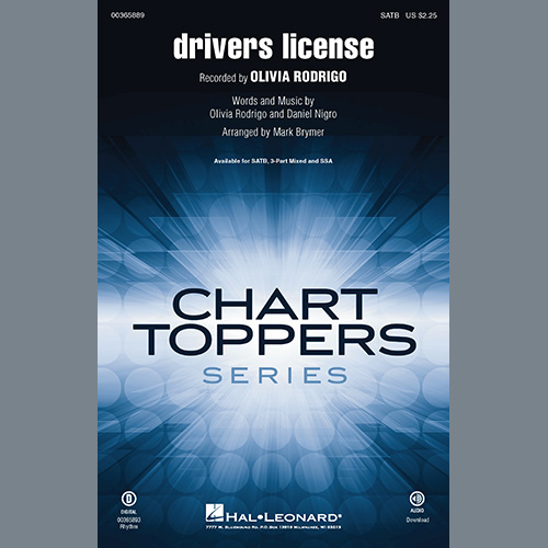 cover: drivers license (arr. Mark Brymer), Olivia Rodrigo, Chor