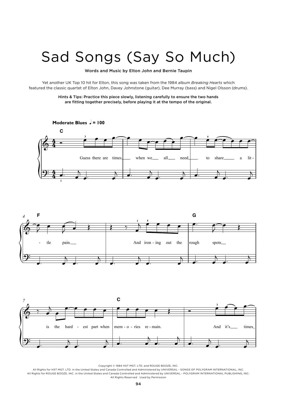Produktbild zu: Sad Songs (Say So Much)