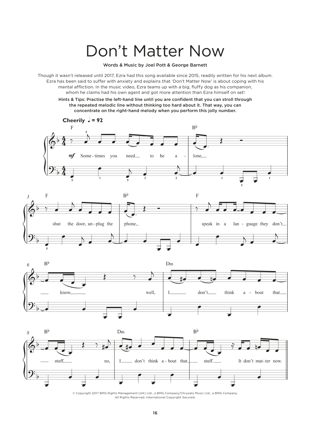 Produktbild zu:  Don't Matter Now - George Ezra