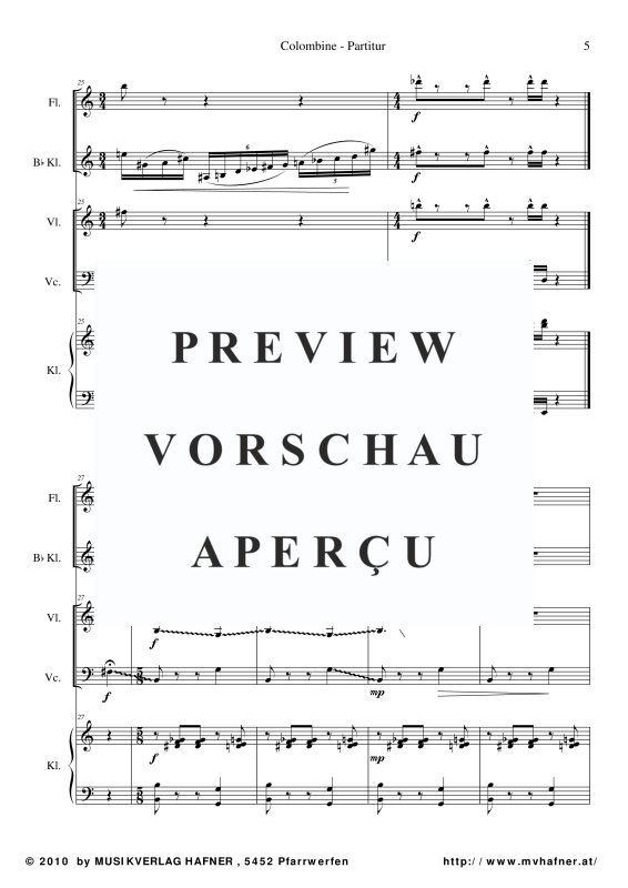 Product gallery: Page 10 of 11 Colombine, , (Mixed ensemble woodwinds, strings and piano)