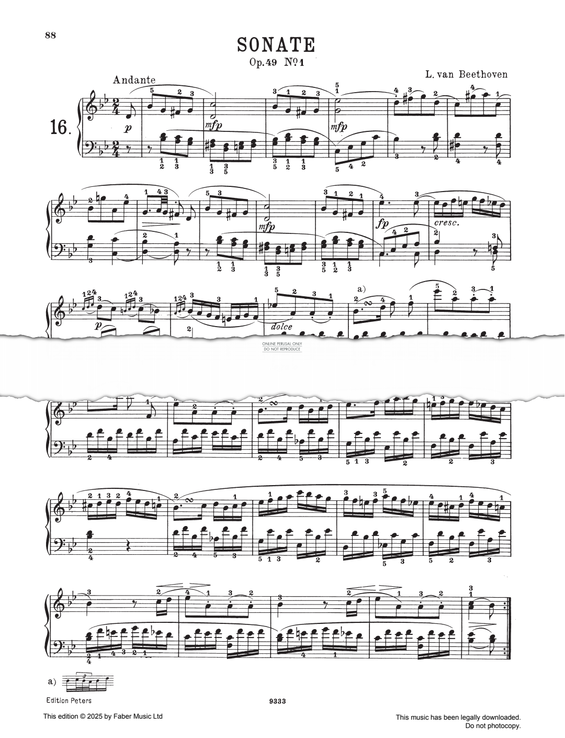 Produktgalerie: Seite 1 von 1 Sonata in G minor op.49.1, Ludwig van Beethoven, Klavier