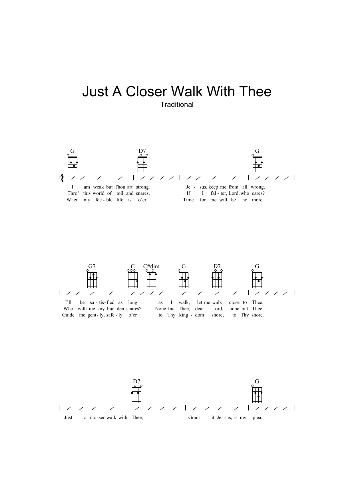 Product gallery: Page 1 of 1 Just A Closer Walk With Thee, Traditional