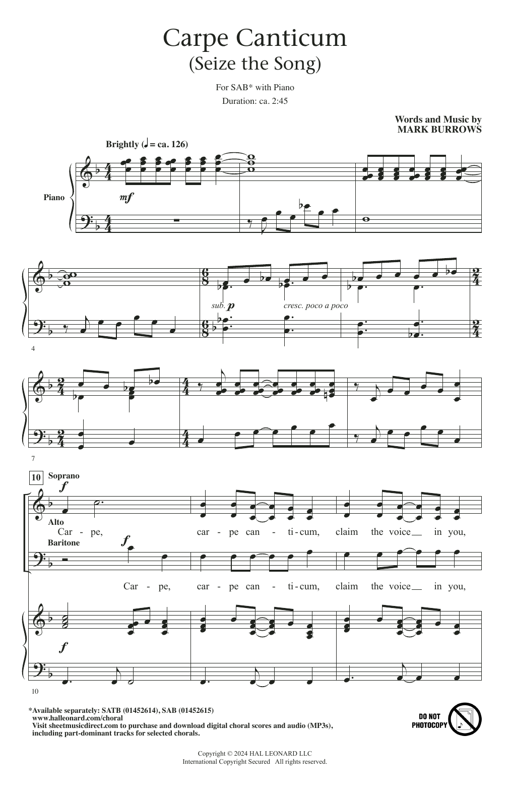 Product picture to: Carpe Canticum (Seize The Song)