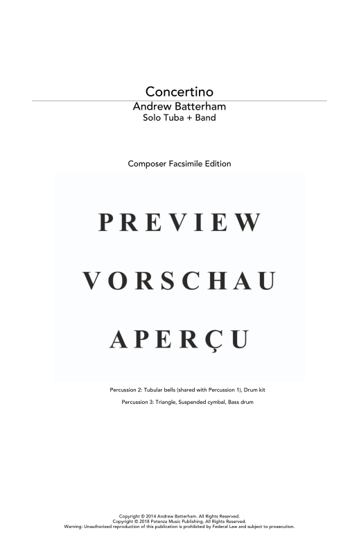 Product gallery: Page 3 of 11 Concertino, , (tuba solo and big band)